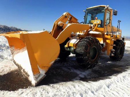 除雪車を横から
