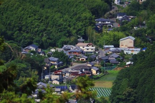 山間部の住宅地