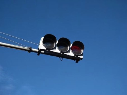 停電による信号機停止