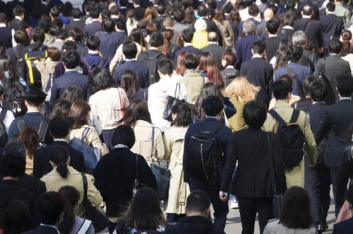通勤ラッシュ道路