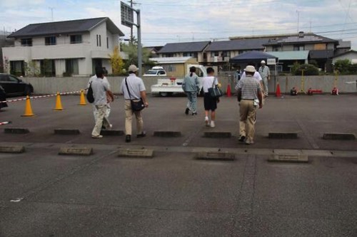 自治会の避難訓練