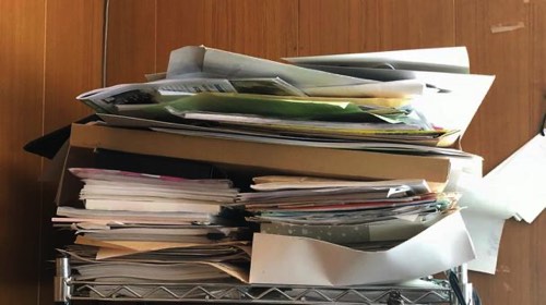 整理されていない書類