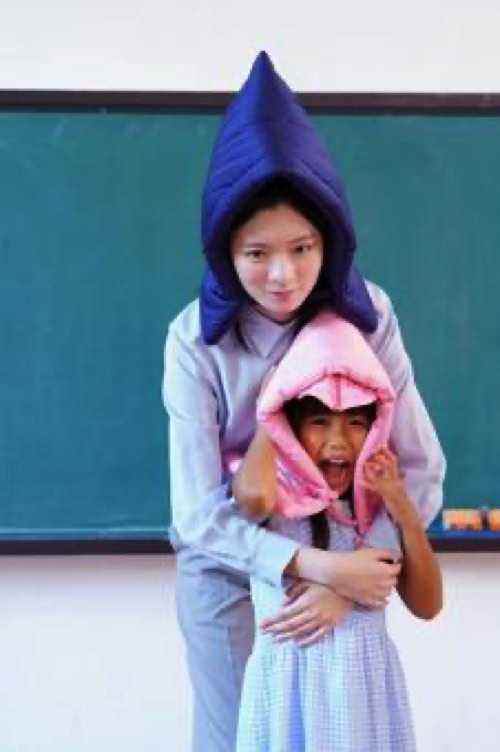 学校避難と防災頭巾