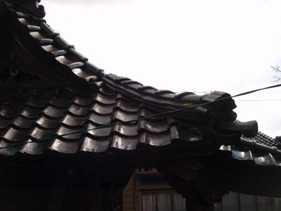 富山県高岡市古定塚熊野神社屋根瓦補修工事