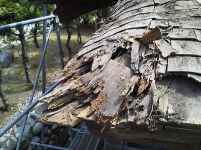 富山県高岡市古定塚熊野神社屋根瓦補修工事