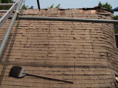 富山県高岡市古定塚熊野神社屋根瓦補修工事