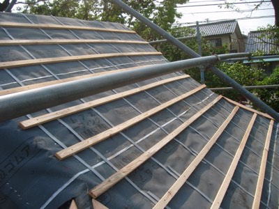 富山県高岡市古定塚熊野神社屋根瓦補修工事