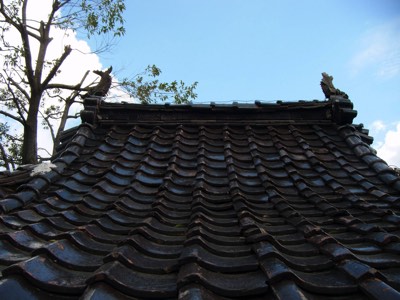 富山県高岡市古定塚熊野神社屋根瓦補修工事