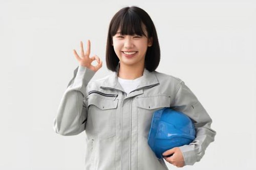 グッドマークな現場の女性