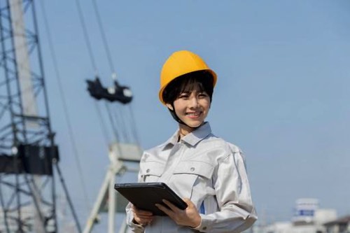 復興に向けて工事女子
